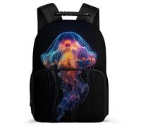 TPISLI Mochila Infantil Medusa Diseño para Niños Niñas Colegio Mochila Océano Creatures 5-10 Años School Bag, Asa Reforzada Detalles de Fieltro Regalo Cumpleaños