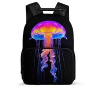 TPISLI Mochila Infantil Medusa para Niña Niño 8-12 Años Mochila Escolar Océano Creature Colegio Daypack, Asa Reforzada Tejido 1680D Excursiones Cortas