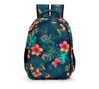 TPISLI Mochila Infantil, Mochila Escolar Para Niños Mochila Escolar De Hoja Tropical En 3D Mochilas Tema de la Plantaa Mochila Estampado Mochila Bolsa De Viaje