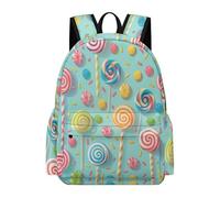 TPISLI Mochila Infantil Motivo de Caramelo Multicolor Escolares Secundaria Mochila Chico 11 Años Bolsa Colegio Grande Escolar Excursión Colegio Viaje Outdoor Uso Diario