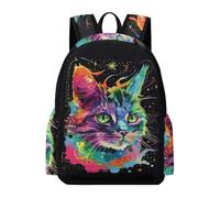 TPISLI Mochila Infantil Motivo Gatito Cursos para Niñas y Niños Mochila Patrón Colorido Gato Estudiantes 12 Años Mochilas Escolares Resistentes, School Backpack para Paseo Senderismo y Uso Diario