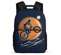 TPISLI Mochila Infantil Mountain Bike Motivo para Estudiantes Primaria Mochila Escolar Motorbike 7-11 Años School Bag, Tejido 1680D Espalda Acolchada Regalo Cumpleaños