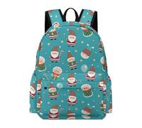 TPISLI Mochila Infantil Navidad Niños 7-11 Años Mochila Papá Noel Escolares Secundaria Bolsa Secundaria Moderna Durable Viaje Uso Diario Viaje Excursión
