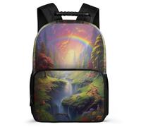 TPISLI Mochila Infantil Niña Arcoíris Mochila Escolar Niño Y Adolescente Mochilas De Viaje Con Paisaje Colorido Cintas Ajustables Regalos