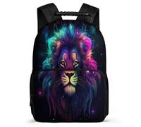 TPISLI Mochila Infantil Niña León Mochila Escolar Niño Y Adolescente Mochilas De Viaje Con Leones, ROjos de Los Animales Cintas Ajustables Regalos