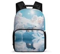 TPISLI Mochila Infantil Oso Illustration para Niñas 7-12 Años Mochila Escolar Animal Diseño Cursos 1-3 Backpack, Asa Reforzada Detalles de Fieltro Viaje Uso Diario
