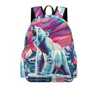 TPISLI Mochila Infantil Oso Polar Chicos y Chicas Clase 2 Mochila Escolar Animal Oso 7 Años Bolsa Escolar, Backpack Grande para Escuela, Viaje y Uso Diario Actividades Diarias