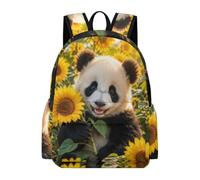 TPISLI Mochila Infantil Panda Chica Clase 4 Mochila Colegio Girasoles y Panda Chico 11 Años Daypack Práctica Resistente Diario y Viaje Viaje Excursión Uso Diario