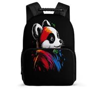 TPISLI Mochila Infantil Panda Motivo para Chicos Chicas 7-12 Años Mochila Animal Patrón Cursos 3-5 Backpack, Bolsillos Laterales Asa Reforzada Excursiones Cortas