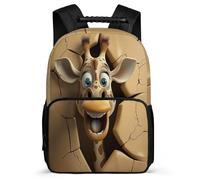 TPISLI Mochila Infantil Patrón de Jirafa Cursos 3-5 para Niño Niña, Mochila Escolar Motivo Animal Colegio, School Bag, Resistente, Bolsillos Laterales, Viaje Uso Diario