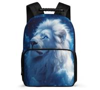 TPISLI Mochila Infantil Patrón de León Cursos 2-4 para Niña Niño, Mochila Escolar Motivo Animal Colegio, Backpack, Tejido 1680D, Detalles de Fieltro, Colegio Viaje