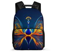 TPISLI Mochila Infantil Patrón de Pavo Real para Niñas 6-10 Años, Mochila Colegio Estampado Animal Escolar, Bookbag, Tejido 1680D, Detalles de Fieltro, Colegio Viaje