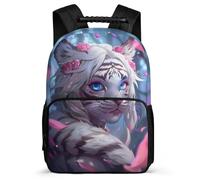 TPISLI Mochila Infantil Patrón de Tigre para Escolares 7-12 Años, Mochila Colegio Ilustración de Animal Escolar, Daypack, Resistente, Bolsillos Laterales, Viaje Uso Diario