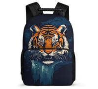 TPISLI Mochila Infantil Patrón de Tigre para Niñas 6-10 Años, Mochila Colegio Ilustración de Animal Escolar, Bookbag, Tejido 1680D, Detalles Fieltro, Colegio Viaje