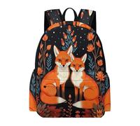 TPISLI Mochila Infantil Patrón de Zorros Chicos Clase 7-9 Mochila Colegio Animal Zorro Chicas Clase 7-9 Backpack Cómoda Ligera Vuelta al Cole Colegio Outdoor Uso Diario