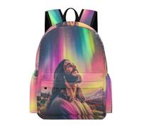 TPISLI Mochila Infantil Patrón Jesús Niño y Niña 7-11 Años Mochila Primaria Jesús Cristiano Mochilas Escolares Impermeables, School Backpack para Vuelta al Cole Viaje y Senderismo