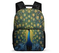 TPISLI Mochila Infantil Pavo real Backpack Mochila Con Tema Animal Escolar Niño Y Adolescente Mochilas De Viaje Cintas Ajustables Regalos
