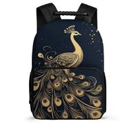 TPISLI Mochila Infantil Pavo Real Escuela Primaria para Niña Niño, Mochila Escolar Diseño de Animal Pavo Real Colegio, Backpack, Tejido 1680D, Detalles de Fieltro, Colegio Viaje
