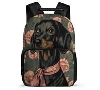 TPISLI Mochila Infantil Perros Salchicha Perro para Escolares 7-12 Años, Mochila Colegio Animal Cachorro Escolar, Daypack, Resistente, Bolsillos Laterales, Viaje Uso Diario