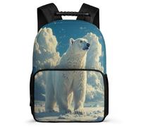 TPISLI Mochila Infantil Polar Oso Diseño para Niños 6-10 Años Mochila Animal Estampado Colegio School Bag, Espalda Acolchada Detalles de Fieltro Ocio Actividades