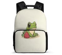TPISLI Mochila Infantil Rana Patrón Primaria para Estudiantes Mochila Colegio Lindo Animal 7-11 Años Daypack, Detalles de Fieltro Asa Reforzada Ocio Actividades