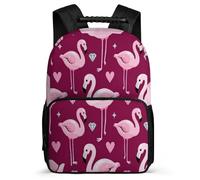 TPISLI Mochila Infantil Rosa Flamingo Primaria para Chicos Chicas Mochila Pájaro Tema 7-11 Años Daypack, Espalda Acolchada Asa Reforzada Ocio Actividades