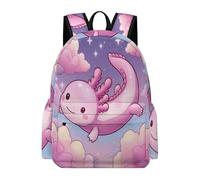 TPISLI Mochila Infantil Salamandra Rosa Chica 12 Años Mochila Colegio Ajolote Estudiantes 10-15 Años Bolsa Escolar Ligera Resistente Regalo Escolar Viaje Uso Diario