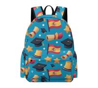 TPISLI Mochila Infantil Tema de Graduación Chico Clase 3 Mochila Primaria España Bandera Chica 12 Años, Backpack Moderna Durable Regalo Escolar Excursión Viaje Uso Diario