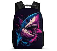 TPISLI Mochila Infantil Tiburón Illustration Colegio para Niños Mochila Infantil Sea Creature 7-12 Años Bookbag, Asa Reforzada Resistente Ligera Viaje Uso Diario