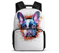 TPISLI Mochila Infantil ToroPerro Francés Backpack Mochila Con Animal Perro Escolar Niño Y Adolescente Mochilas De Viaje Cintas Ajustables Regalos