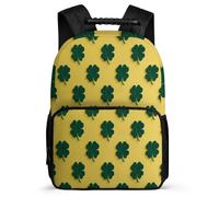 TPISLI Mochila Infantil Trébol Motivo Cursos 1-3 para Niños Niñas Mochila Clover Hojas 5-10 Años School Bag, Asa Reforzada Resistente Ligera Viaje Uso Diario