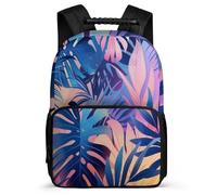 TPISLI Mochila Infantil Tropical Palm Hojas para Chicos Chicas 5-10 Años Mochila Colegio Planta Escuela Primaria School Bag, Tejido 1680D Asa Reforzada Navidad Escuela