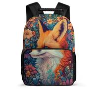 TPISLI Mochila Infantil Zorro Patrón Cursos 1-3 para Chicos Chicas Mochila Colegio Animal Motivo 6-11 Años School Bag, Asa Reforzada Bolsillos Laterales Navidad Escuela