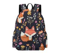 TPISLI Mochila Infantil Zorros Flores Niño 13 Años Mochila Colegio Motivo de Animal Niña Secundaria School Bag Ligera Resistente Diario y Viaje Colegio Outdoor Excursión