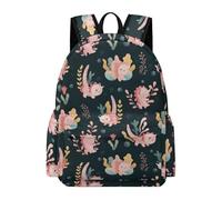 TPISLI Mochila Instituto Ajolote Clase 7 Chicos y Chicas Mochila de Salamandra 12-16 Años Bolsa Escolar, School Bag Duradera para Curso, Libros y Salidas Actividades Diarias