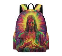 TPISLI Mochila Instituto Jesús Chico y Chica 13 Años Mochila Escolar Diseño Jesús Cristiano Estudiantes Mochilas Escolares Impermeables, Bookbag para Viaje Senderismo y Uso Diario