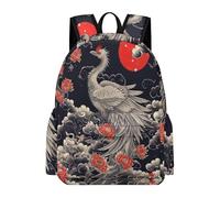 TPISLI Mochila Japonés Estilo Grullas Curso 4-6 para Chicos Mochila Primaria Pájaros Colegio para Chicas Bookbag, Backpack Impermeable en Clases, Paseo y Senderismo Actividades Diarias