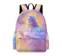 TPISLI Mochila Jesús Christian Print Escolar Niño Adolescente, Mochila de Jesús Motif para Niña 8 A 15 Años, Mochilas Escolares Grande Y Ligera