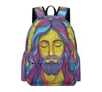 TPISLI Mochila Jesús Infantil, Mochilas Escolares para Niñas Primaria de 2º A 5º, Mochila Colegio Chicas Ligera Y Bonita con Jesús Christian, Mochilas Informal para Niños 8 A 12 Años