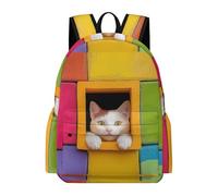 TPISLI Mochila Kitten Pattern, Instituto para Adolescentes Chico, Mochilas Escolares Juveniles 9 A 13 Años con Animal Cat, Mochilas Niña para Viagem, Diário, Escolar
