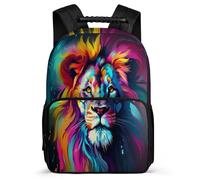TPISLI Mochila León Escolar Mochila Animal Rey De Gran Capacidad Kids Backpack Travel Laptop Bookbag Regalo Para Niños Backpack Kids Schoolbag Adjustable Straps