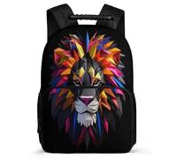 TPISLI Mochila León Escolar Para Niñas Y Niños, Clase 1-5, Mochilas Para Niños De 10 A 16 Años, Mochila Escolar Con Leones, ROjos de Los Animales
