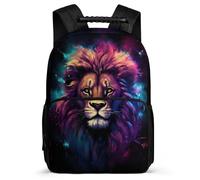 TPISLI Mochila León Infantil Niño 10-15 Años Mochila Escolar Niña Y Adolescente Mochilas De Viaje Con Leones, ROjos de Los Animales Cintas Ajustables