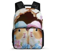 TPISLI Mochila Lindo Guinea Cerdo para Chicos Chicas Primaria Mochila Animal 7-12 Años Backpack, Detalles de Fieltro Bolsillos Laterales Navidad Escuela