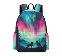 TPISLI Mochila Lobo Estampado Escolar Niños, Mochilas para Niñas de Primaria de 7 A 10 Años, Mochila Infantil Ligera con Animal Wolve Motif para La Escuela O Viajar, Mochilas Colegio Niño