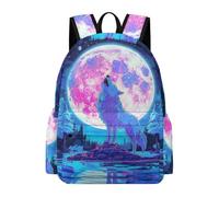 TPISLI Mochila Lobo Estampadoed Instituto para Adolescentes, Mochilas Escolares Juveniles 7 A 13 Años con Animal Wolve Design, Mochilas Grande para Viagem & Escola