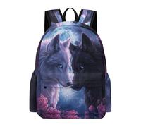 TPISLI Mochila Lobo Pattern Instituto para Adolescentes Chico, Mochilas Escolares Juveniles 9 A 13 Años con Animal Wolve, Mochilas Niña para Viagem, Diário, Escolar