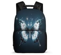 TPISLI Mochila Mariposa para Estudiantes Cursos 3-5 Mochila Infantil Mariposa 3D Estampado 7-11 Años School Bag, Tejido 1680D Resistente Ligera Excursiones Cortas
