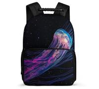 TPISLI Mochila Medusa Motivo para Estudiantes Cursos 3-5 Mochila Infantil Vida Marina Estampado 7-11 Años School Bag, Tejido 1680D Resistente Ligera Excursiones Cortas