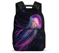 TPISLI Mochila Medusa para Estudiantes 7-11 Años Mochila Vida Marina Cursos 2-4 School Bag, Espalda Acolchada Bolsillos Laterales Ocio Actividades